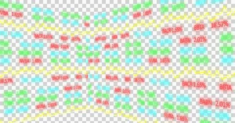 Image of data processing and graph with green background Stock Illustration