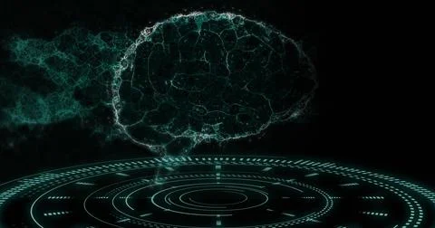 Image of data processing and human body over scopes scanning Foto stock