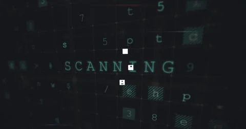 Image of data processing and keyboard on black background 스톡 일러스트