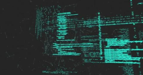 Image of data processing and networks of connections Stock Illustration