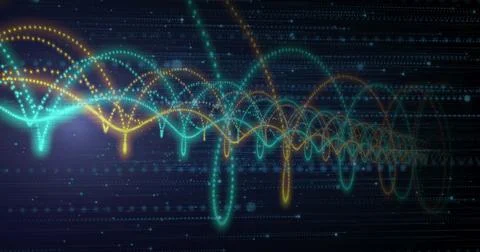 Image of data processing and networks of connections 库存照片