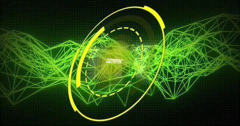 Image of data processing and nft text over black background Stock Photos