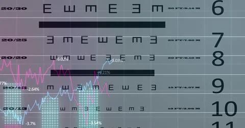 Image of data processing and numbers over black background Illustrazione stock