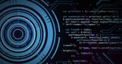 Image of data processing and scope scanning over computer circuit board on .. 스톡 사진