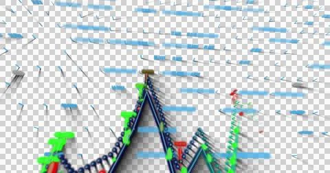 Image of data processing and statistics over transparent background Ilustração Stock