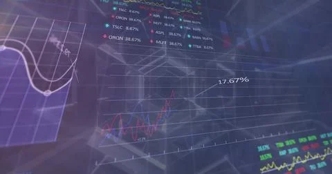 Image of data processing and tunnel on black background Stockillustratie