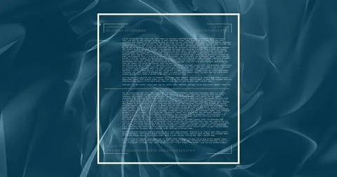 Image of data processing and waves over dark background Illustrazione stock