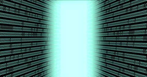 Image of data processing on black background Stock Photos