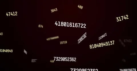 Image of data processing on black background Stockfoto's