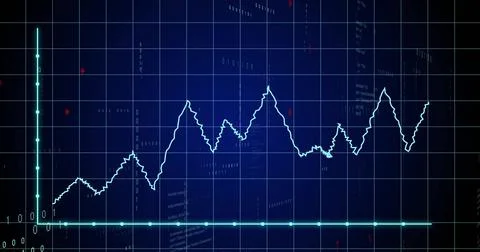 Image of data processing on black background Stock Photos