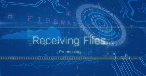 Image of data processing in black digital space 写真素材