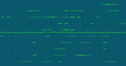 Image of data processing on blue background イラスト素材