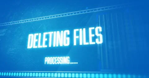 Image of data processing on blue background Stockillustratie