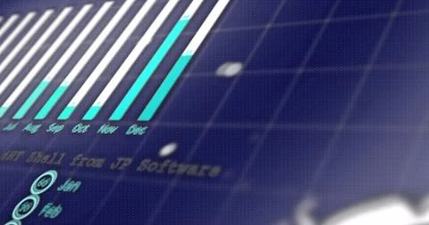 Image of data processing on blue background 库存照片
