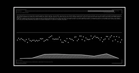 Image of data processing on computer screen over black background Stock Illustration