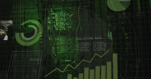 Image of data processing by computer servers 스톡 사진