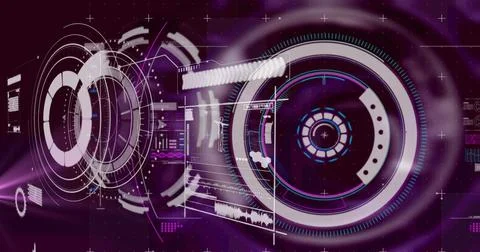 Image of data processing in on digital screen イラスト素材