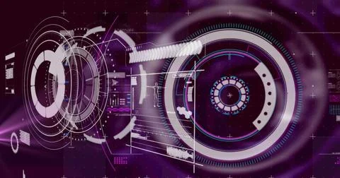 Image of data processing in on digital screen Stock Illustration