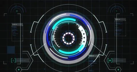 Image of data processing on digital screen Stock Photos