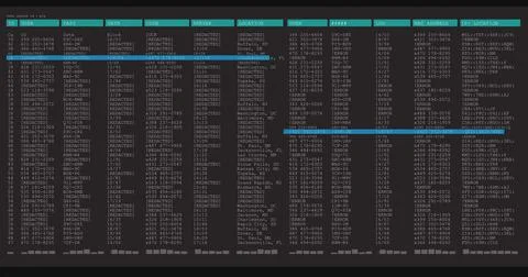 Image of data processing on gray and blue computer screen 스톡 일러스트
