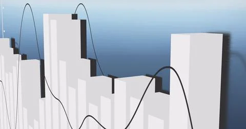 Image of data processing on gray background Stockillustratie