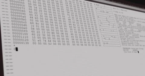 Image of data processing on grey computer screen Stock Illustration