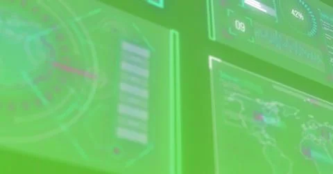 Image of data processing on interface イラスト素材