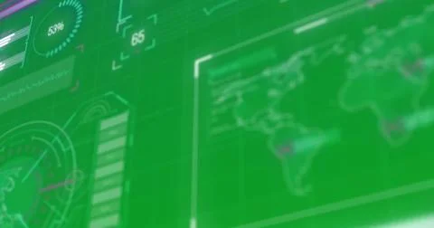 Image of data processing on interface Stockillustratie