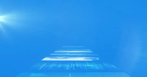 Image of data processing on interface screens over blue background with white Illustrazione stock