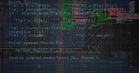 Image of data processing online security padlock and circuit board 库存照片