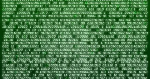 Image of data processing over binary coding 스톡 사진