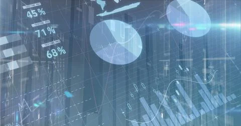 Image of data processing over black background イラスト素材