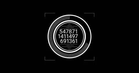 Image of data processing over black background Illustrazione stock