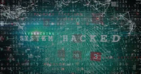 Image of data processing over black background Stockillustratie