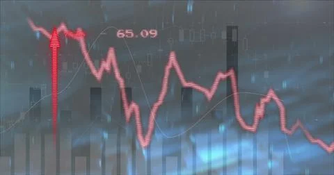 Image of data processing over black background Illustrazione stock