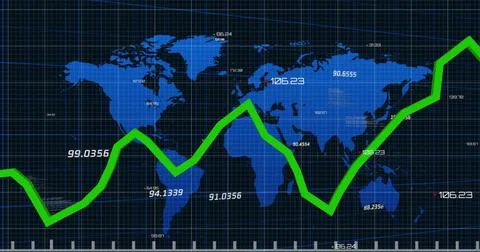 Image of data processing over black background Illustrazione stock