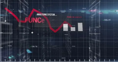 Image of data processing over black background Stock Illustration