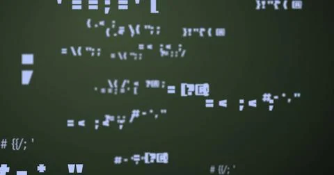 Image of data processing over black background Stockillustratie