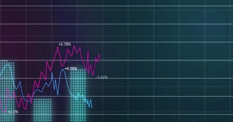 Image of data processing over black background Stock Illustration