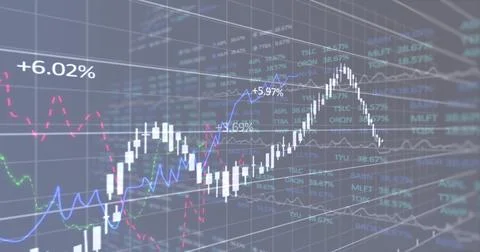 Image of data processing over black background 스톡 일러스트