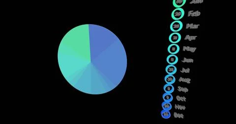 Image of data processing over black background 스톡 일러스트