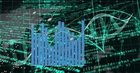Image of data processing over black background イラスト素材