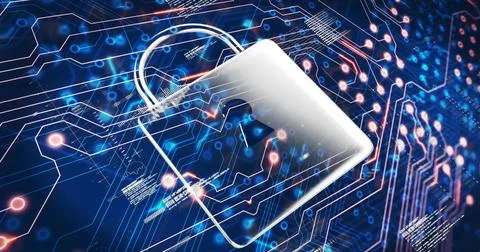 Image of data processing over black background Stock Photos