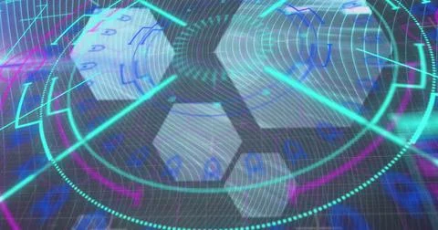 Image of data processing over black background Foto stock