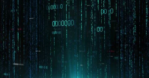 Image of data processing over black background 스톡 사진