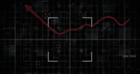 Image of data processing over black background Stock Photos
