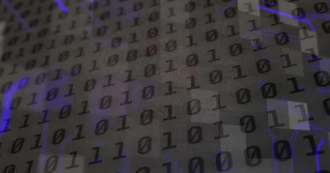 Image of data processing over black background Stock Photos