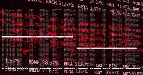 Image of data processing over black background 스톡 사진