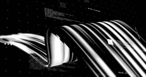 Image of data processing over black background Stock Photos