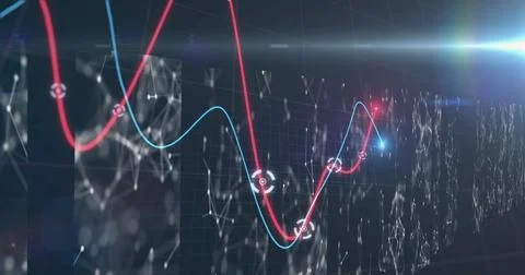 Image of data processing over black background Stock Photos